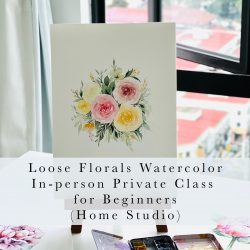 Loose Florals Watercolor Private Workshop for beginners in Kuala Lumpur Malaysia