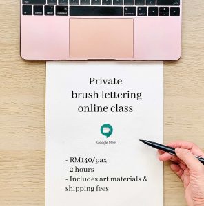 Private Brush Lettering Online Class Malaysia